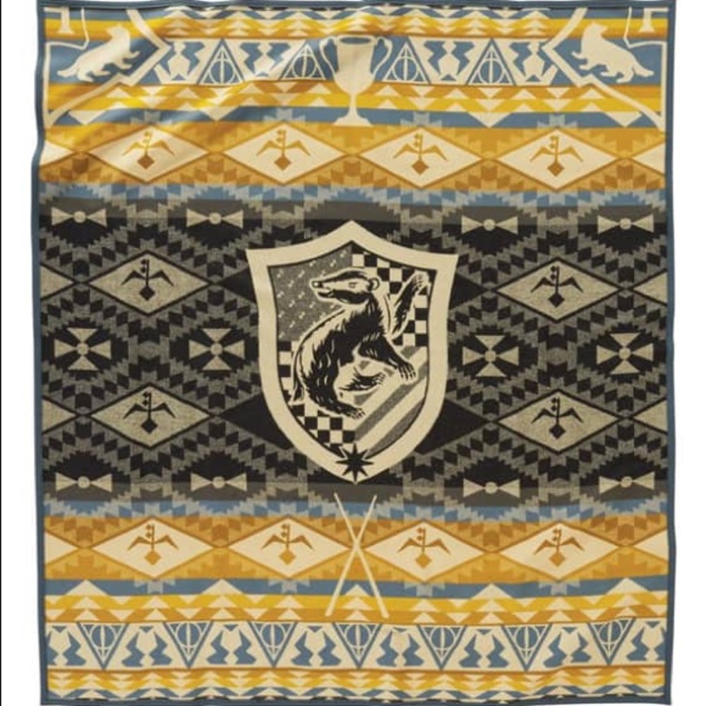 Happy Potter Hufflepuff Pendleton blanket